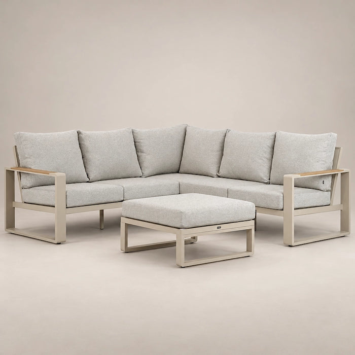 Lezo 4-Piece Corner Lounge Set Sand-Creative Living