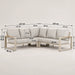 Lezo 4-Piece Corner Lounge Set Sand-Creative Living