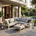 Lezo 4-Piece Corner Lounge Set Sand-Creative Living