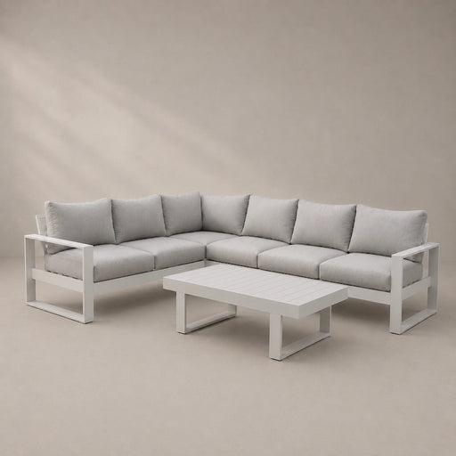 Coline Corner Sofa Set White - Creative Living