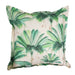 Pillow with palm tree pattern on a white background