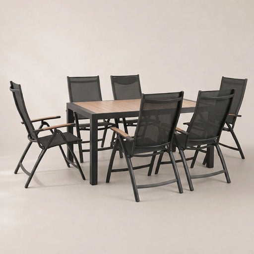 Roma Recline 6-Seater Dining Set-Creative Living