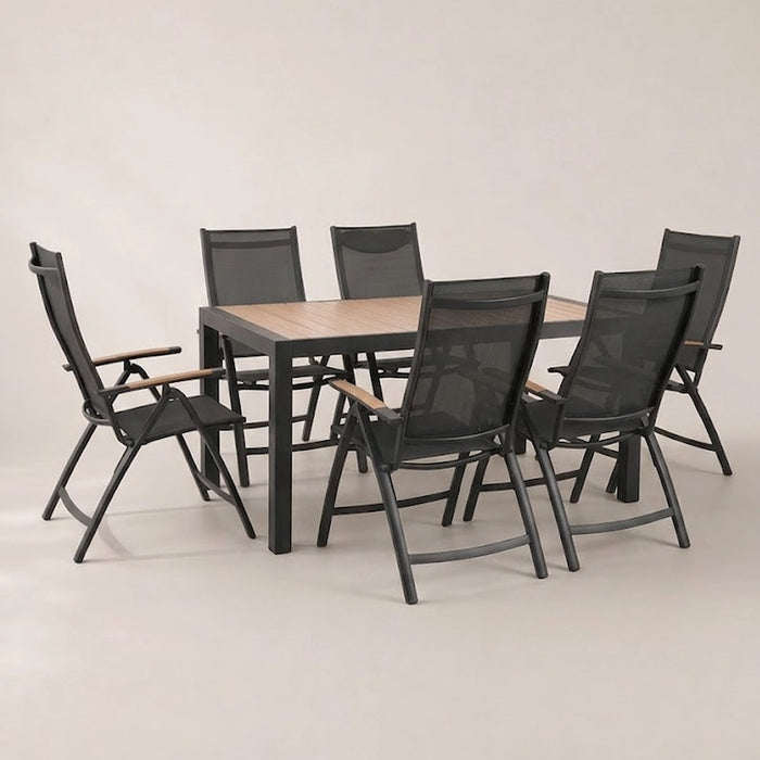 Roma Recline 6-Seater Dining Set-Creative Living