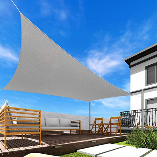 Sun Shade Sail 3x5m Rectangle Grey - Creative Living