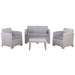 Captiva 4 Seater Patio Sofa Set grey - Creative Living