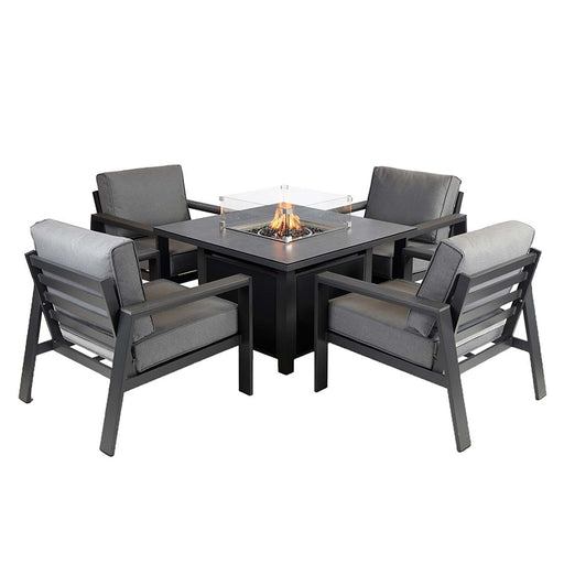 Melbury 4-seater Lounge Set with Fire Pit - Creative Living