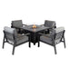 Melbury 4-seater Lounge Set with Fire Pit - Creative Living