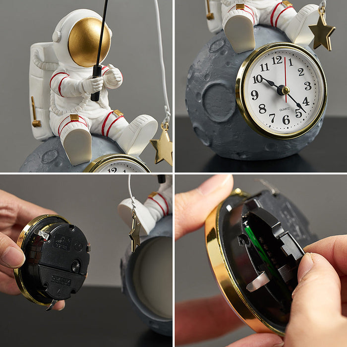 Fishing Star Astronaut Clock - Creative Living