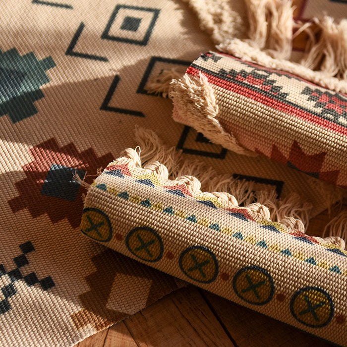 Moroccan Tassel Rectangle Rug Fresh - Creative Living
