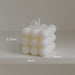 White Bubble Cube Scented Candle - Creative Living