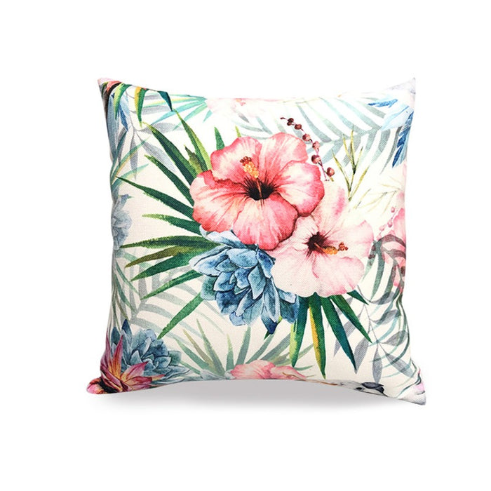 Rainforest Scatter Cushion - Pink Hibiscus - Creative Living