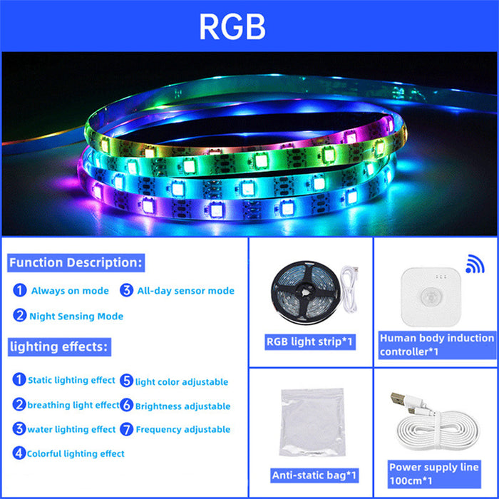 3m LED Motion Sensor String Light - RGB