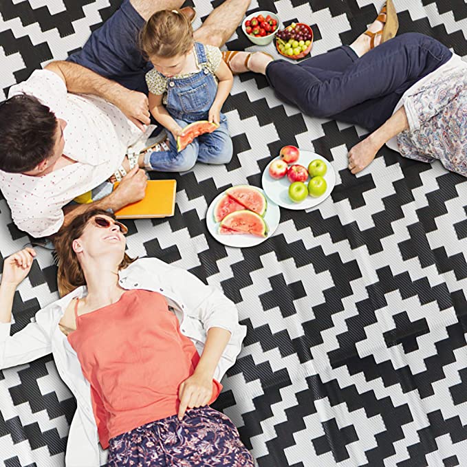 Outdoor Rug 161x220cm Charcoal - Creative Living