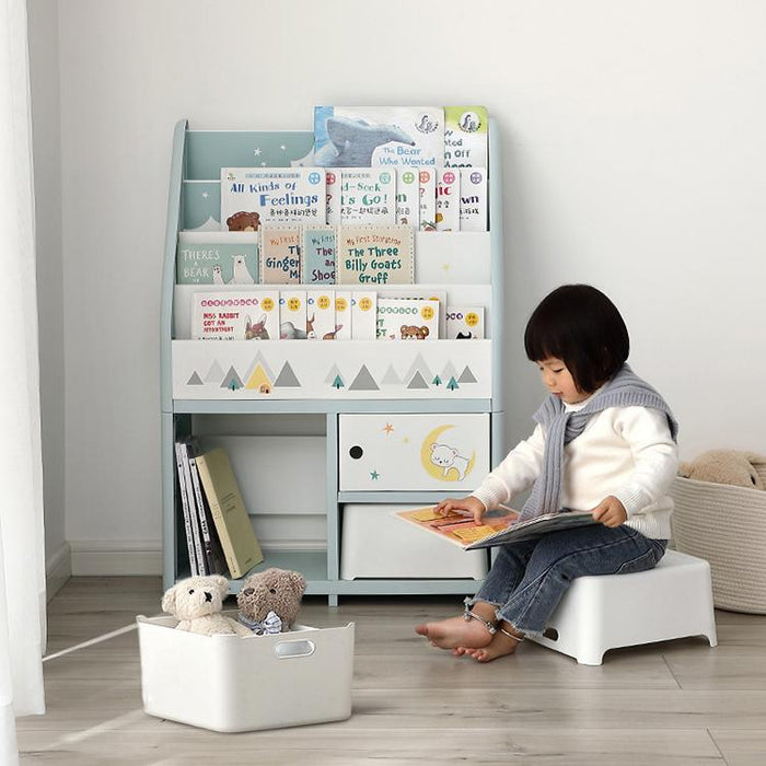 Kids Bookshelf with Storage Space