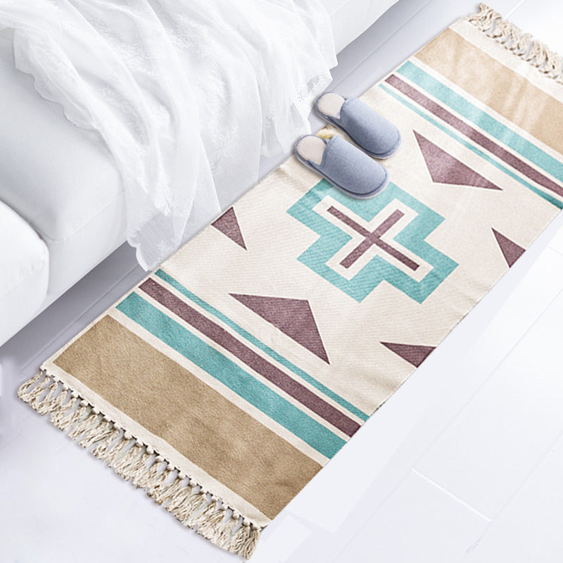Bohemian Tassel Rectangle Rug - Nordic | Creative Living