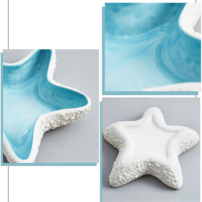 Starfish Shell Storage Tray | Ceramic Ocean Home Storage Container ...