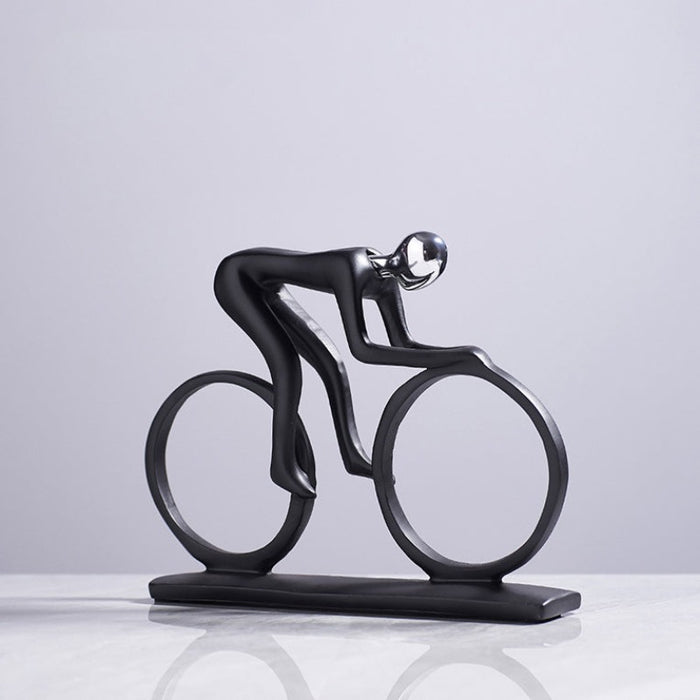 Black Cyclist Figurine - Creative Living