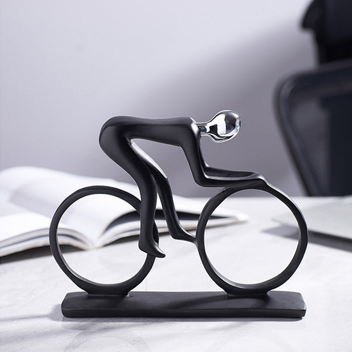 Black Cyclist Figurine - Creative Living