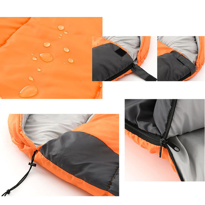 Camping Sleeping Bag | Orange Left Zipper - Creative Living