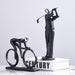 Black Cyclist Figurine - Creative Living