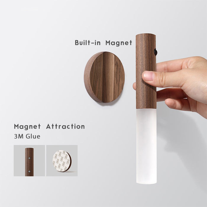 Portable Wood Smart LED Torch - Walnut
