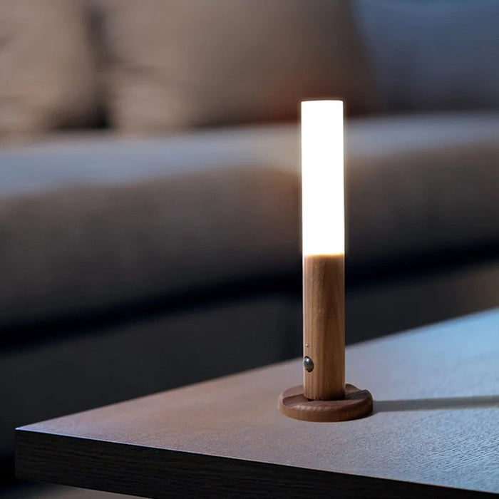 Portable Wood Smart LED Torch - Walnut