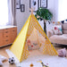 Teepee Tent Yellow Stripe - Creative Living